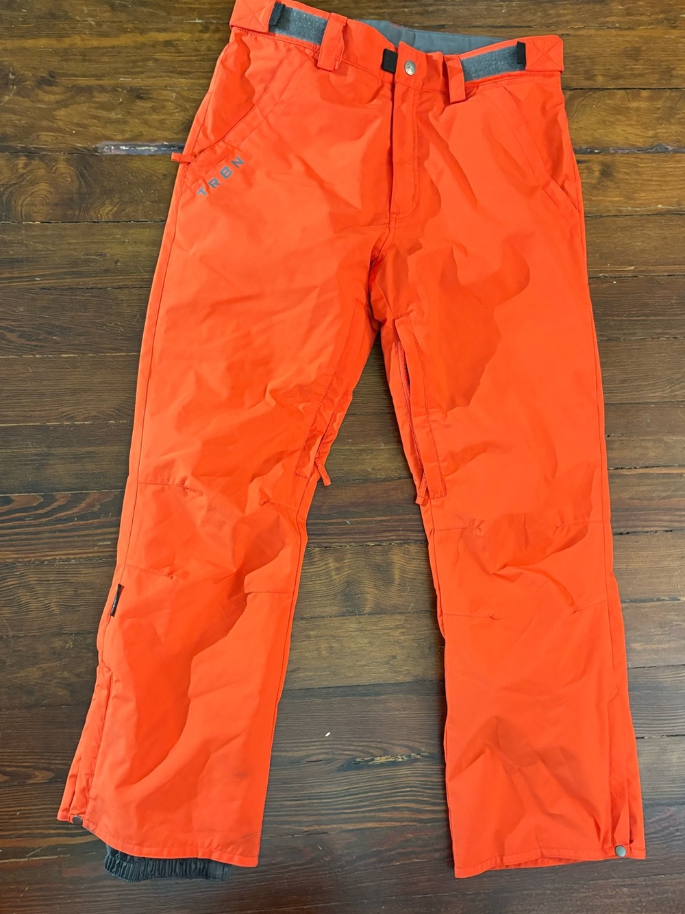 Turbine orange puffy snow ski pants warm thermal size M
